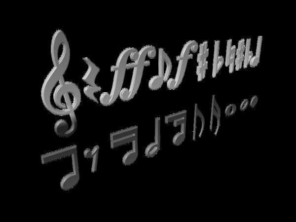 3d musical notation model - Music Notes by dpotthast